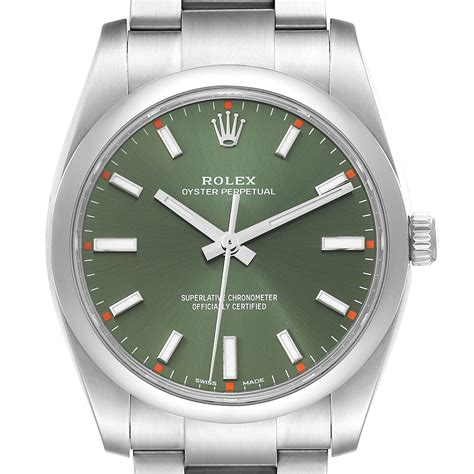 rolex oyster perpetual 34 olive green|Rolex Oyster Perpetual 41mm blue.